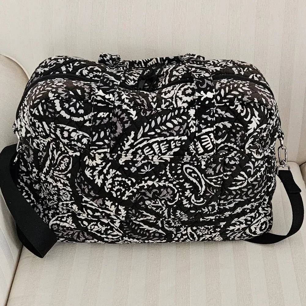 Vera Bradley Medium Traveler Duffle Bag in Paisley Noir - Picture 2 of 13